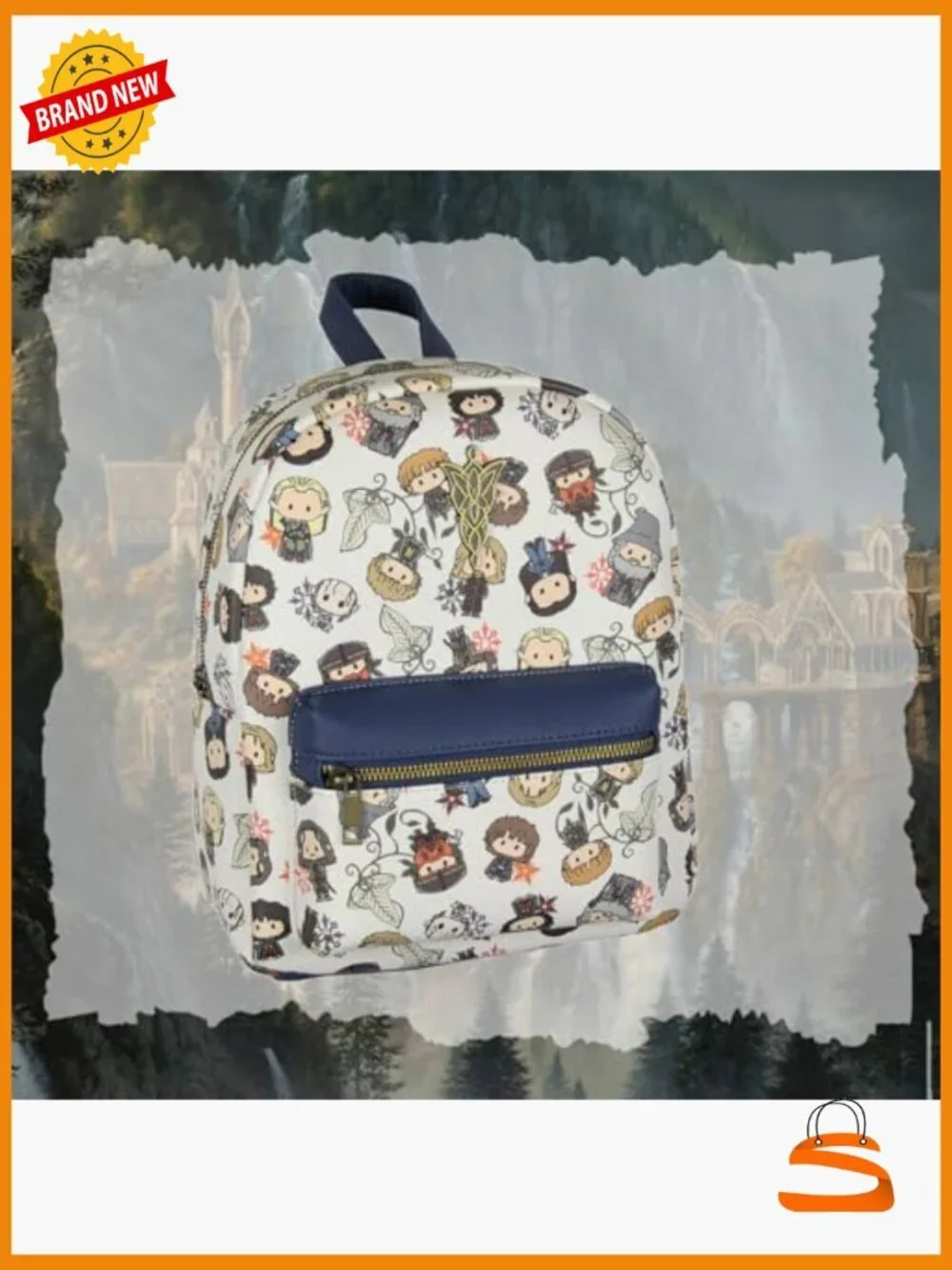 Lord of the Rings Chibi Character Faux Leather Mini Backpack Tote